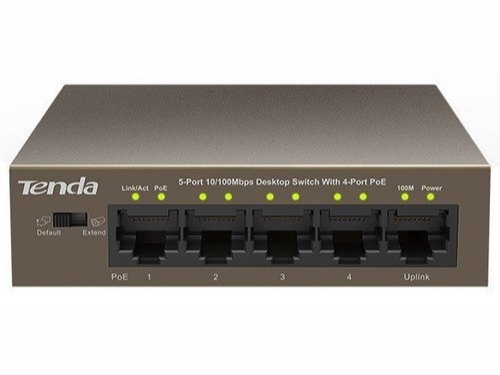 Switch Poe Tenda TEF1105P-4-63W 5-Port 10/100Mbps PoE | Hàng chính hãng