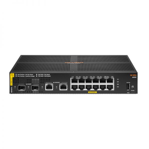 R8N89A Aruba CX 6000 12G PoE Class4 2G/2SFP Switch | Hàng chính hãng