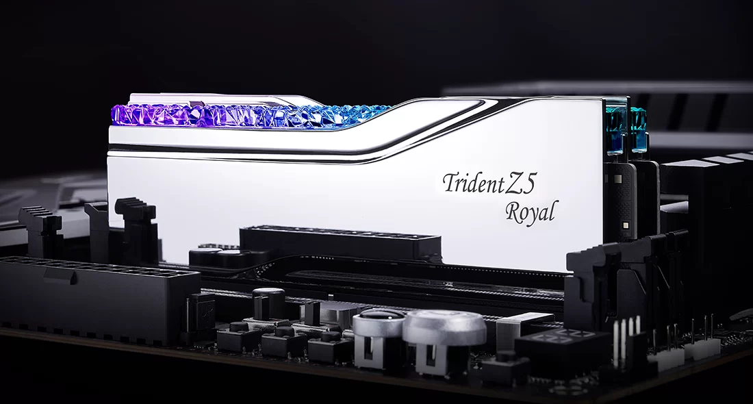 RAM G.Skill Trident Z5 Royal RGB 64GB (2x32GB) DDR5 6400MHz CL32 Silver F5-6400J3239G32GX2-TR5S