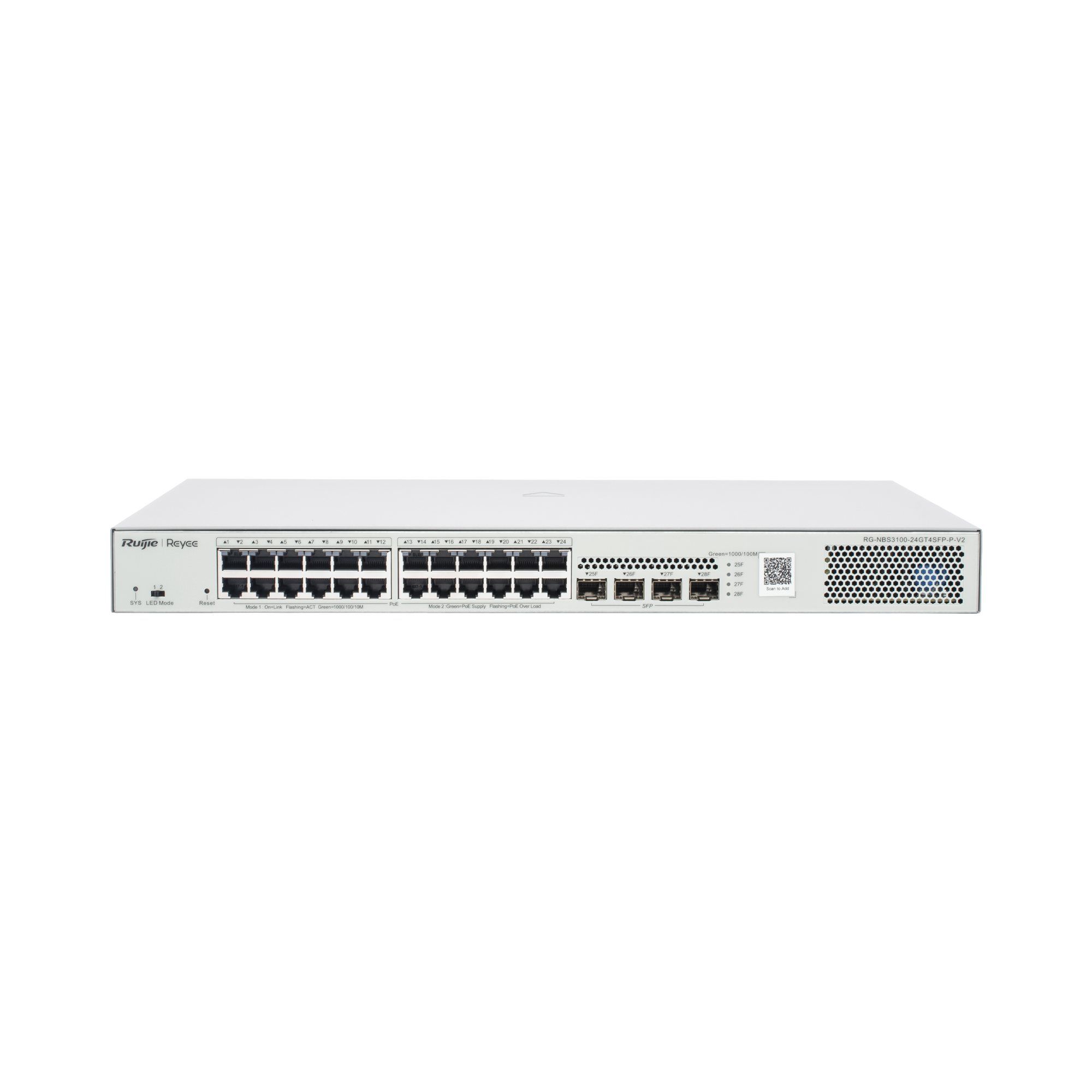 RG-NBS3100-24GT4SFP-P-V2 – Switch PoE Layer 2 Gigabit 24