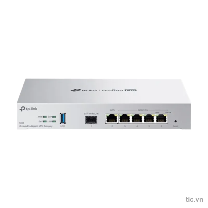Router VPN Gigabit Omada Pro G36 đa WAN hỗ trợ WireGuard Chính Hãng
