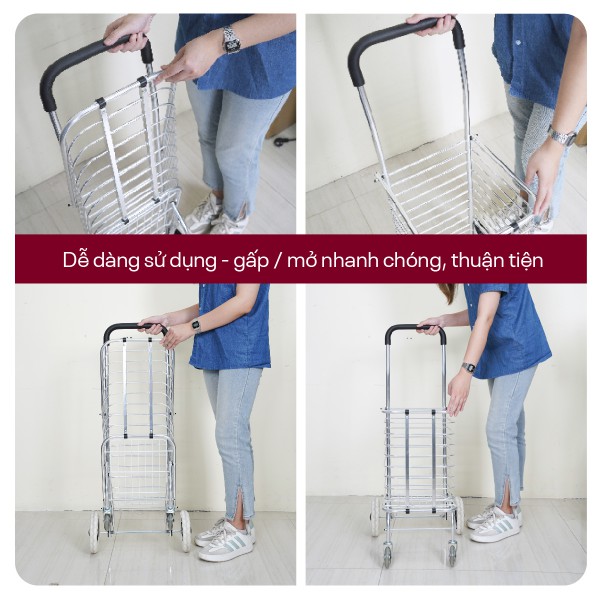 Xe kéo đi chợ gấp gọn Fujihome SC-250NEW4