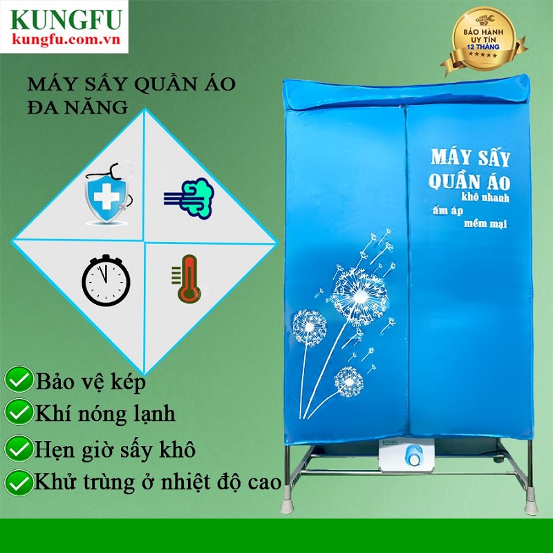 Tủ sấy quần áo đa năng Kungfu KF-TS1500 | Hàng chính hãng