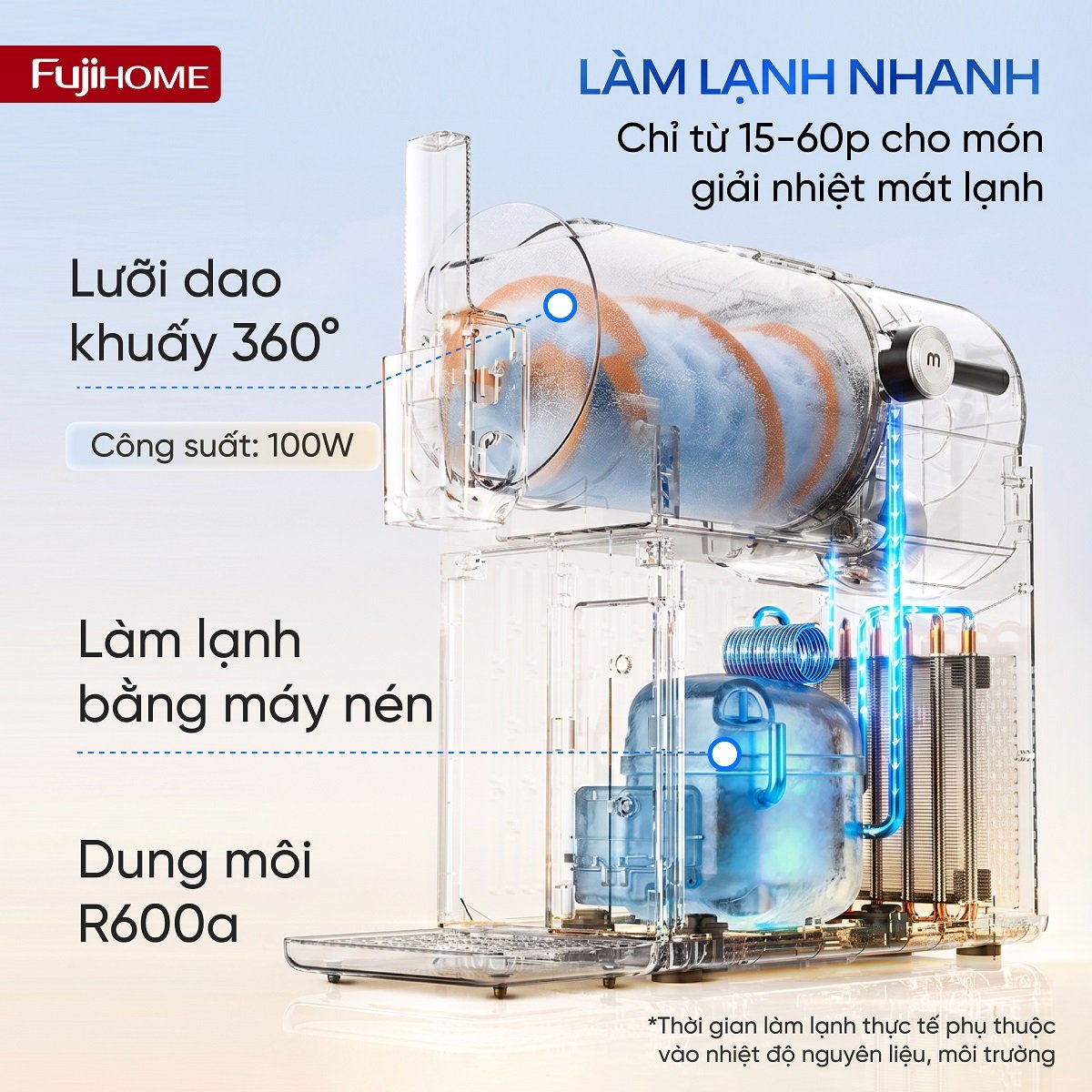 Máy làm kem tuyết & đồ uống đá xay Fujihome SIM15 2,5L | Hàng chính hãng