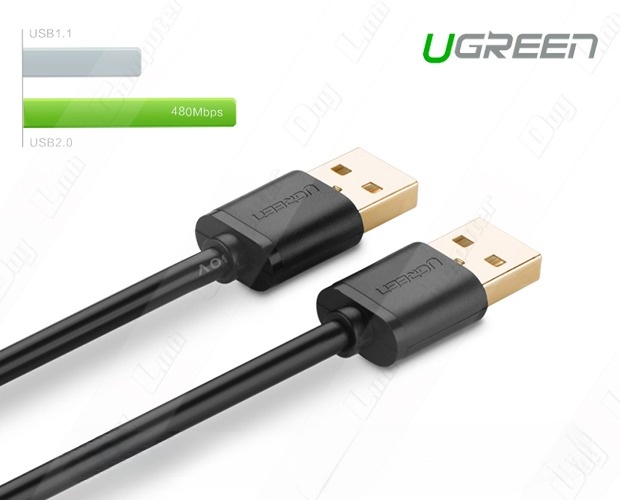 Cáp USB 2.0 2 đầu dương chuẩn A chính hãng Ugreen 30136 | Hàng chính hãng