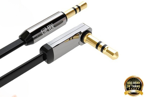 Cáp Audio 3,5mm dài 2M Ugreen 10599 bẻ góc 90 độ | Hàng chính hãng