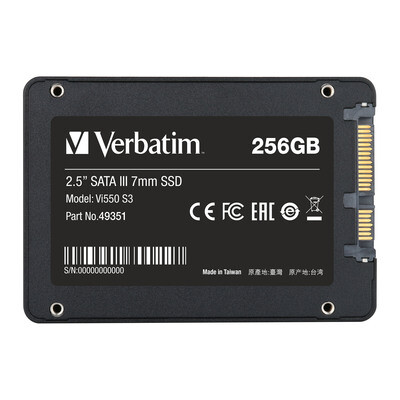 Ổ cứng SSD Verbatim Vi550 256GB 2.5'' SATA 3(49351) | Hàng chính hãng