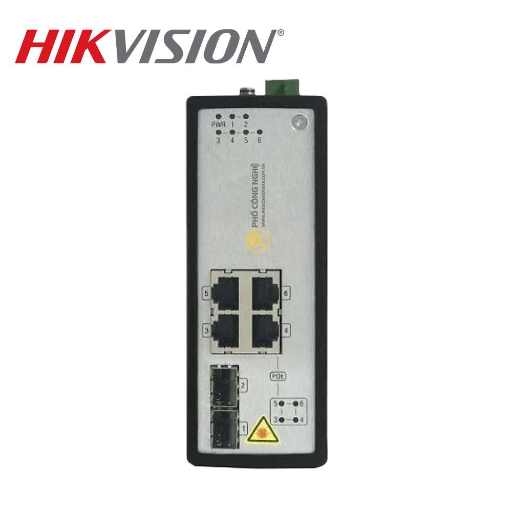 Switch công nghiệp 4 cổng PoE Gigabit Hikvision DS-3T0506P | Hàng chính hãng