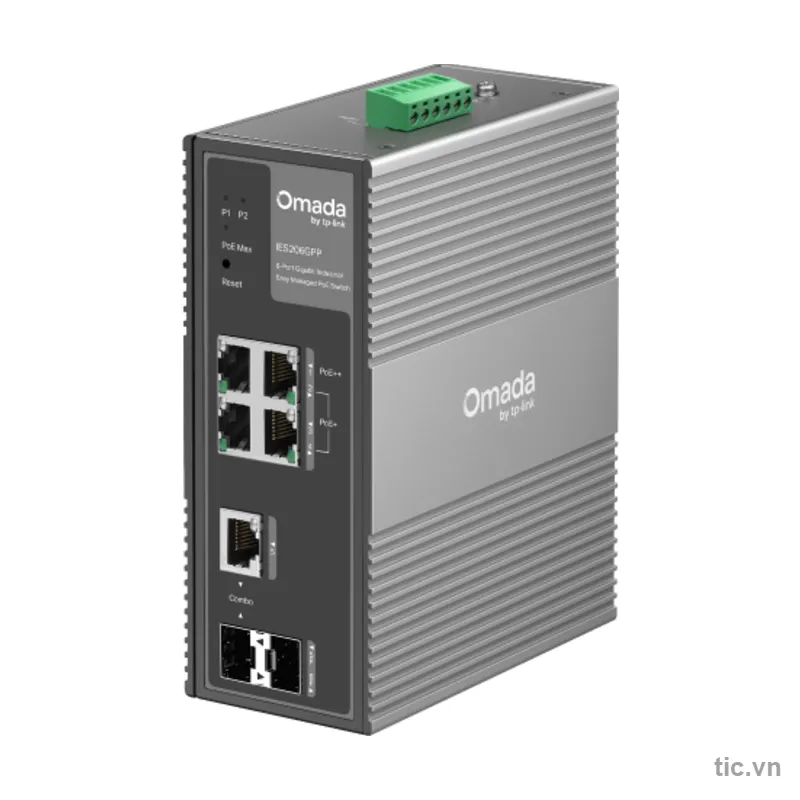Switch công nghiệp PoE 6 cổng Gigabit TP-Link IES206GPP Easy Managed PoE++ Chính Hãng