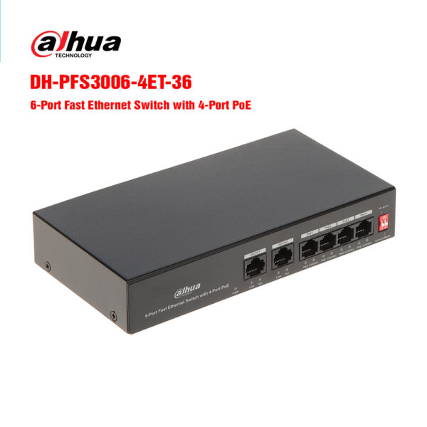 Switch POE 6 cổng tốc độ cao DAHUA DH-PFS3006-4ET-36 | Hàng chính hãng
