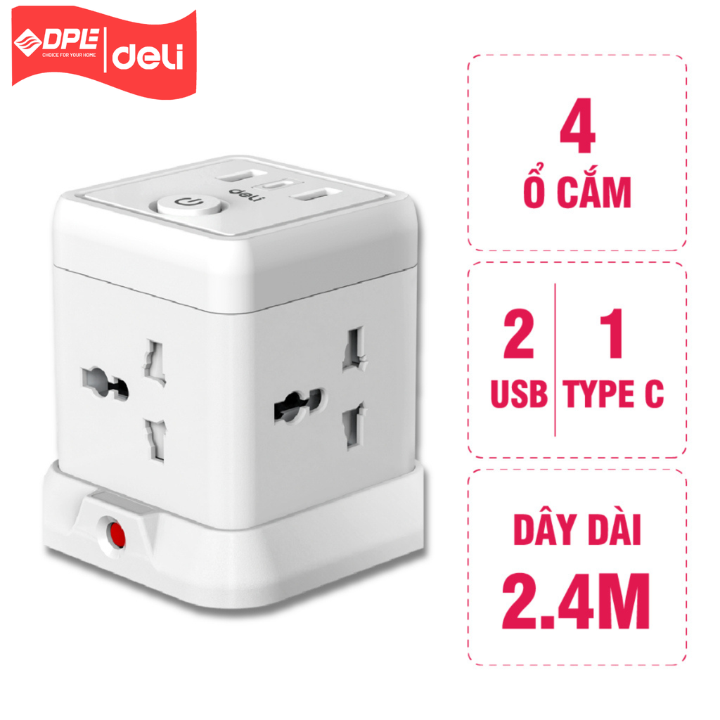 Tổng hợp ổ cắm điện đa năng cao cấp Deli