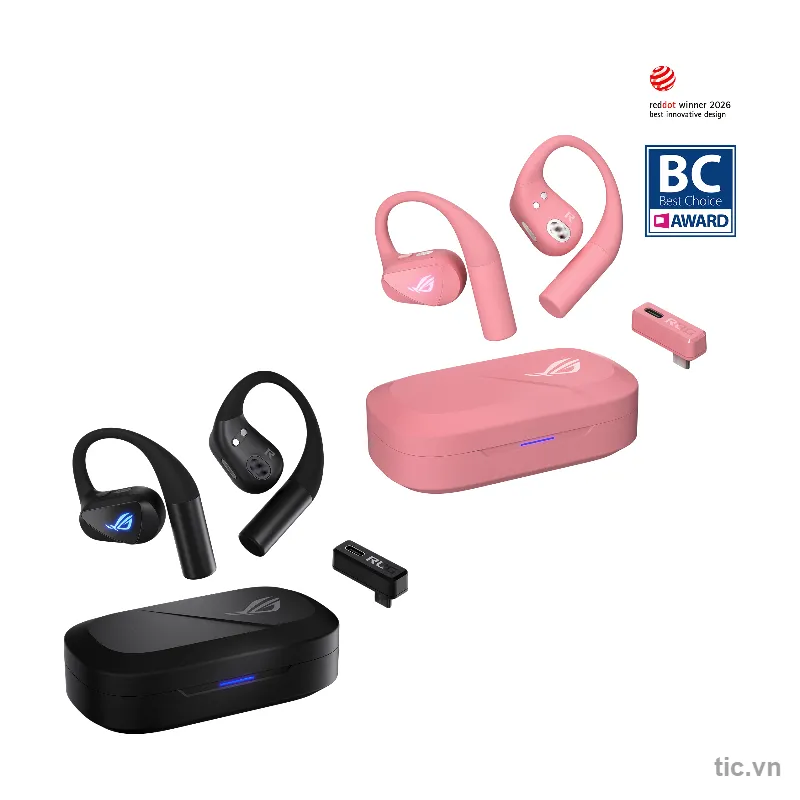 Tai nghe không dây ASUS ROG Cetra Open Wireless Gaming Earbuds Đen Chính Hãng
