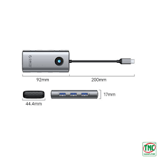 Hub đa năng 6 trong 1 cổng TypeC PW11-6P-GY-EP | Hàng chính hãng