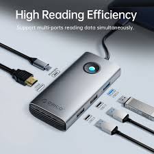 Hub đa năng 6 trong 1 cổng TypeC PW11-6P-GY-EP | Hàng chính hãng
