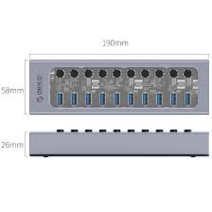 Bộ chia USB HUB 10 cổng USB 3.0 AT2U3-10AB-GY | Hàng chính hãng