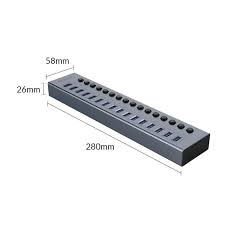 Bộ chia USB HUB ORICO 16 cổng USB 3.0 BT2U3-16AB-GY | Hàng chính hãng