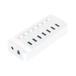 Bộ chia USB HUB 7 cổng USB 3.0 với các công tắc riêng lẻ CT2U3-7AB-WH | Hàng chính hãng