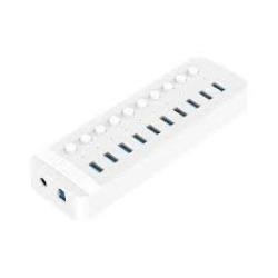 Bộ chia USB HUB 10 cổng USB 3.0 với các công tắc riêng lẻ CT2U3-10AB-WH | Hàng chính hãng
