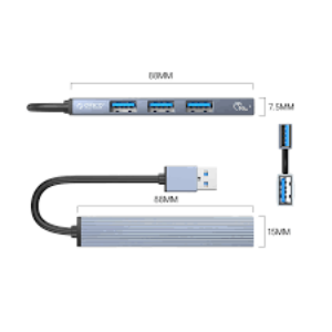 Bộ chia Type C ra 4 cổng USB 3.0 & 2.0 AH-13-GY-BP | Hàng chính hãng