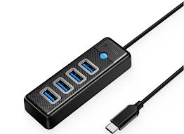 Bộ chia USB HUB TypeC sang 4 cổng USB3.0 HUB PW4U-C3-015-BK-EP | Hàng chính hãng