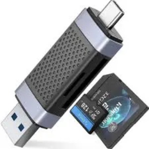 Đầu đọc thẻ nhớ TF/SD Dual Port USB 2.0 + TypeC 2.0 CD2D-AC2-BK-EP | Hàng chính hãng