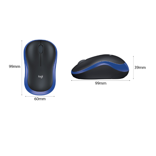 Chuột không dây Logitech M185 Xanh Dương 910-002502 | Hàng chính hãng