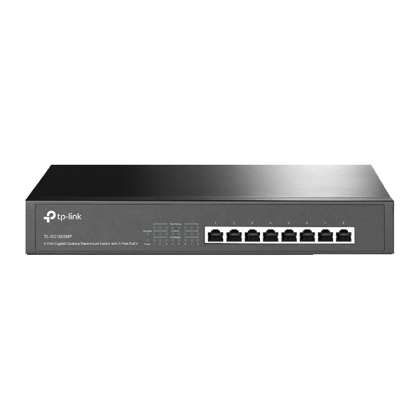 Switch TP-Link TL-SG1008MP Để Bàn/ Gắn Tường 8 Cổng Gigabit với 8 Cổng PoE+ | Hàng chính hãng