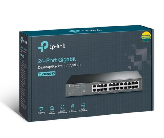Switch 24 Cổng Gigabit 1000Mbps (Vỏ Kim Loại) TP-Link TL-SG1024D | Hàng chính hãng