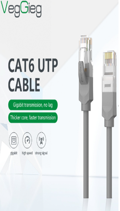 Dây mạng bấm sẵn RJ45 20M VE519 Veggieg | Hàng chính hãng