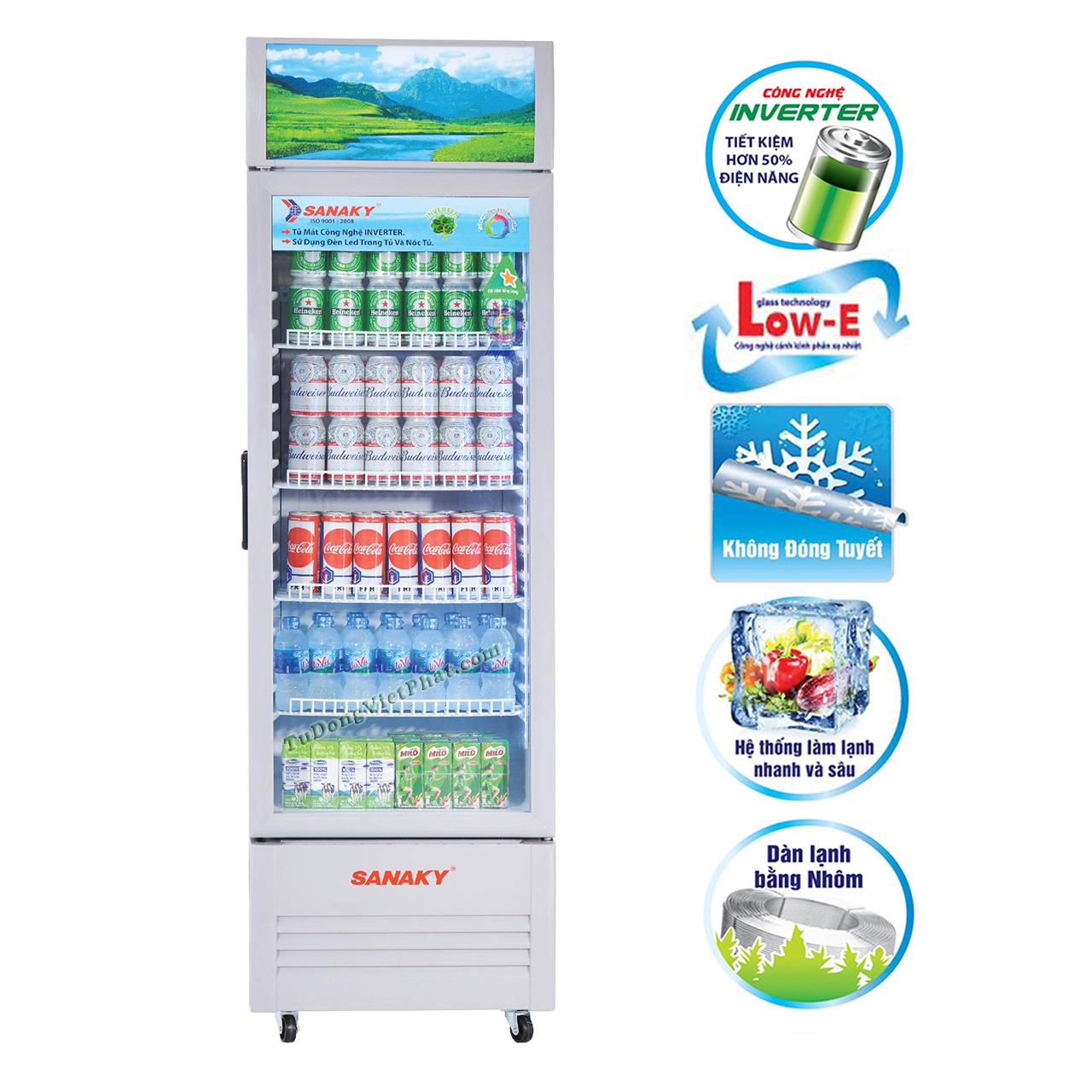 Tủ mát Sanaky Inverter VH-408K3L | Hàng chính hãng