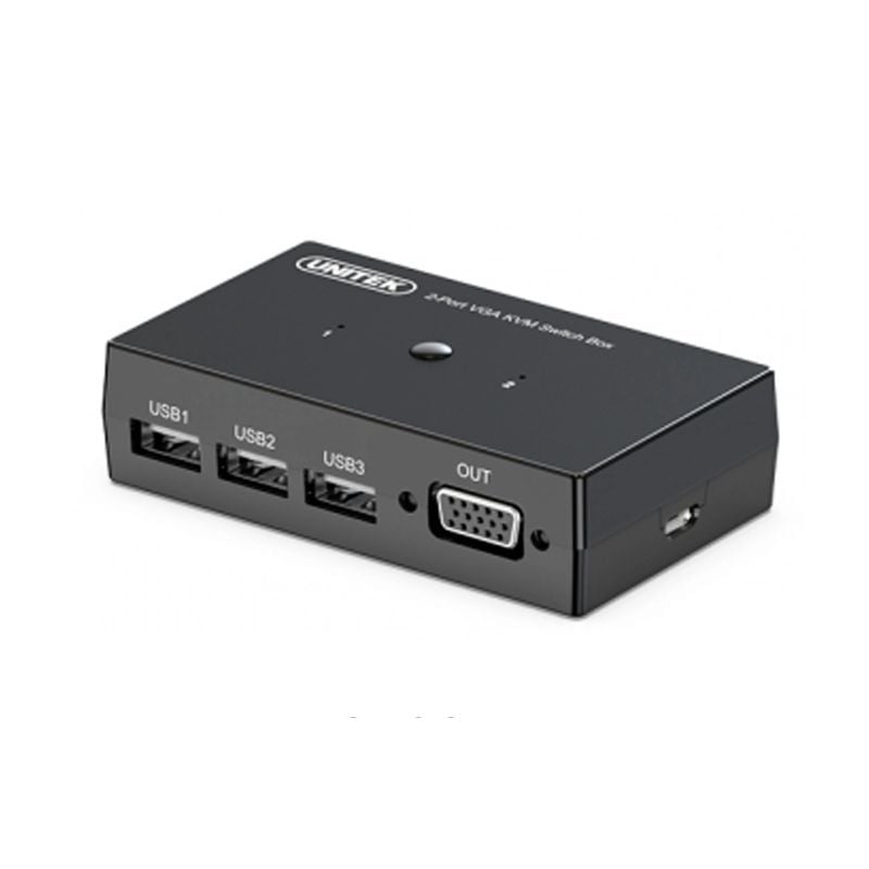 Bộ chuyển đổi 2-1 VGA KVM + USB 2.0 UNITEK U-8709ABK