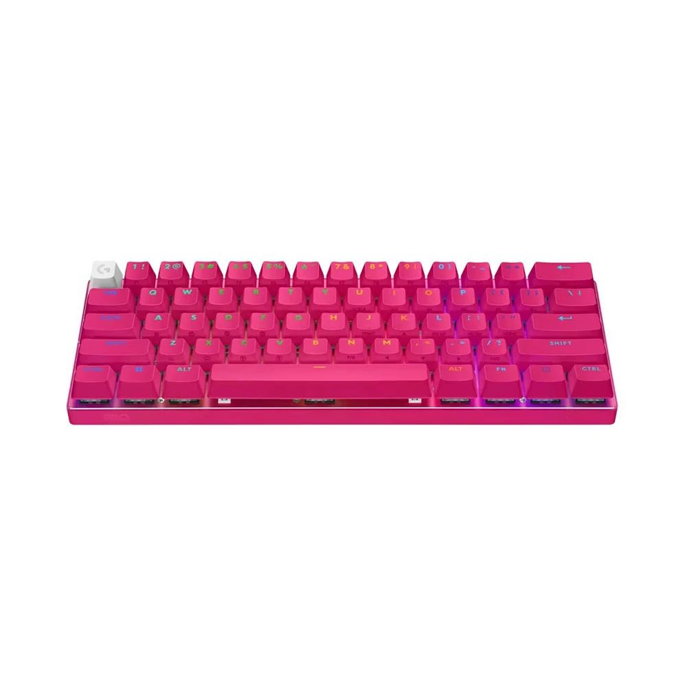 Bàn phím cơ Logitech Pro X 60 Lightspeed Wireless Rose (Wireless 2.4Ghz/Bluetooth/USB/GX Optical Tactile/RGB)_920-011954 | Hàng chính hãng