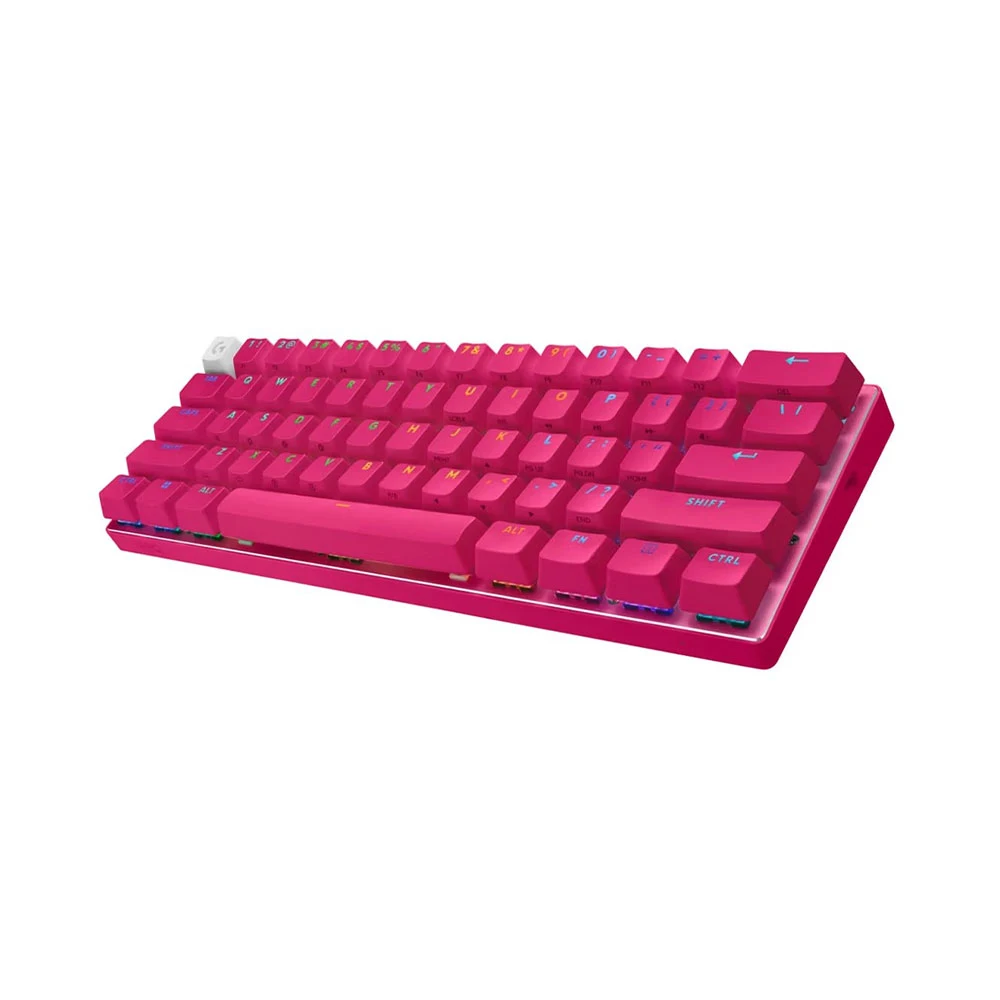Bàn phím cơ Logitech Pro X 60 Lightspeed Wireless Rose (Wireless 2.4Ghz/Bluetooth/USB/GX Optical Tactile/RGB)_920-011954 | Hàng chính hãng
