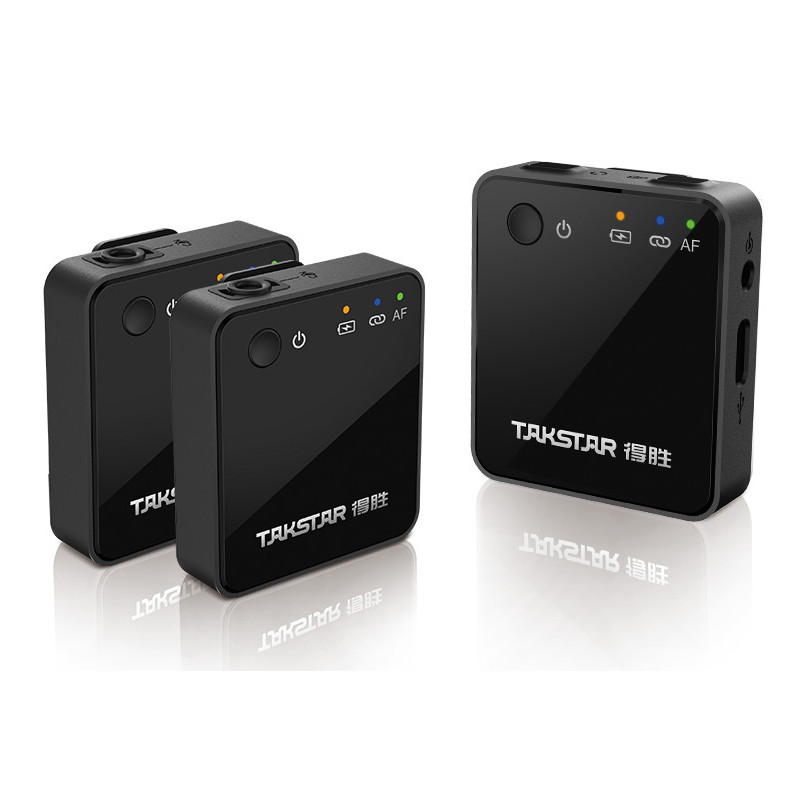 Micro thu âm không dây Takstar V1 kênh kép chính hãng