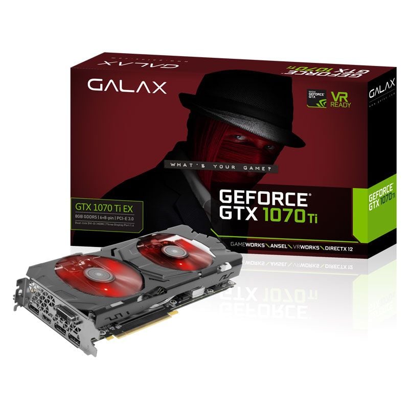 Card đồ họa VGA GALAX GTX 1070Ti EX 8GB - Màu đen
