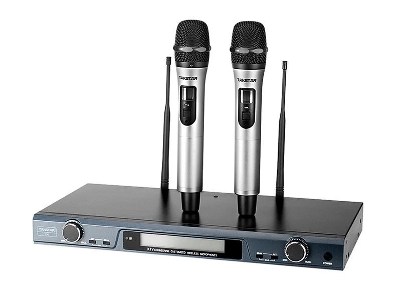 Bộ micro không dây cầm tay UHF kênh kép X6 | Hàng chính hãng