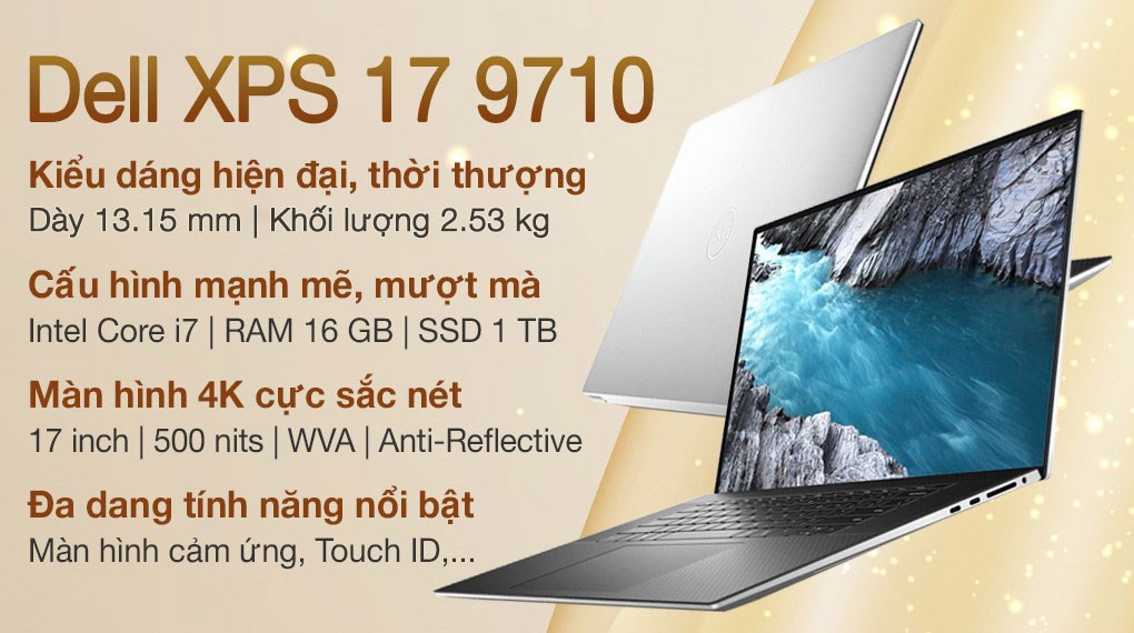 Laptop Dell XPS 17 9710 Intel Core i7-11800H | Hàng chính hãng