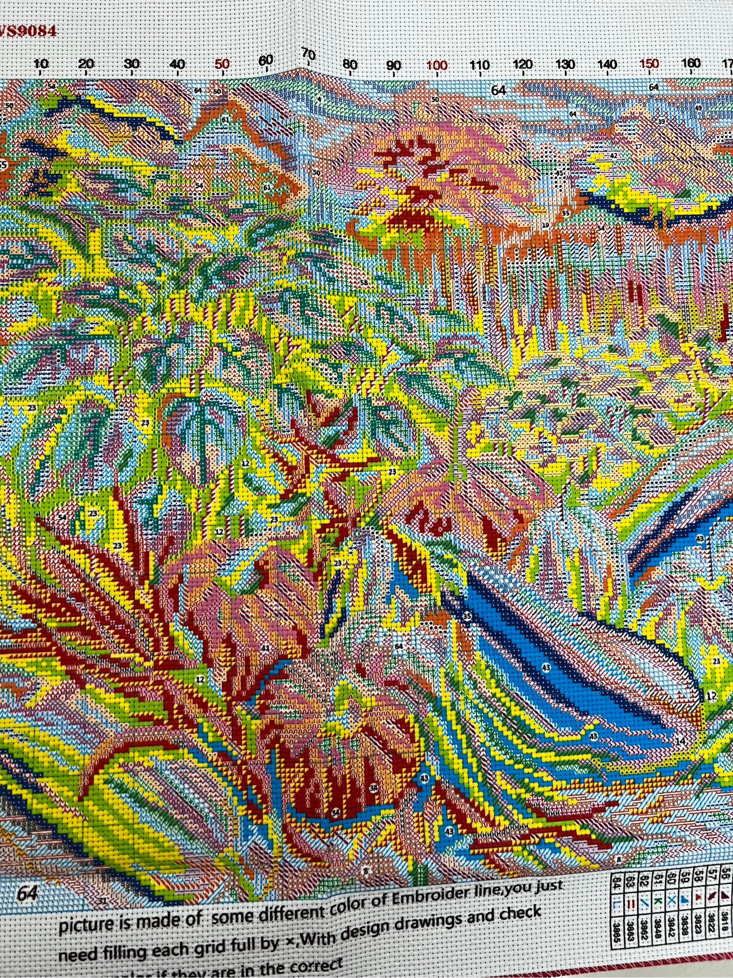 Tranh thêu kín rau củ quả VS9084, kích thước 50x  50 cm