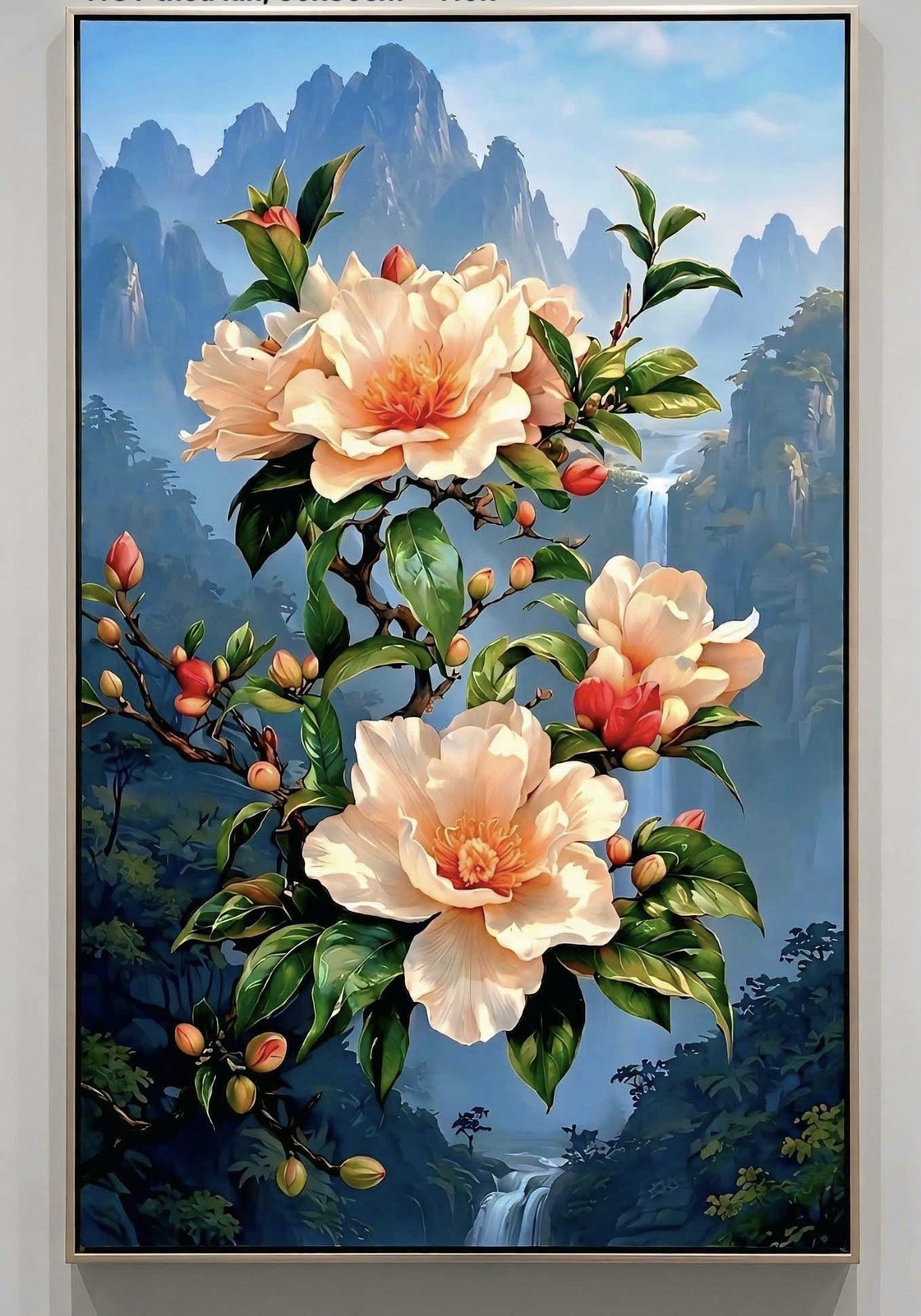 Tranh thêu kín Hoa rừng 0599, kích thước 50 x 80 cm