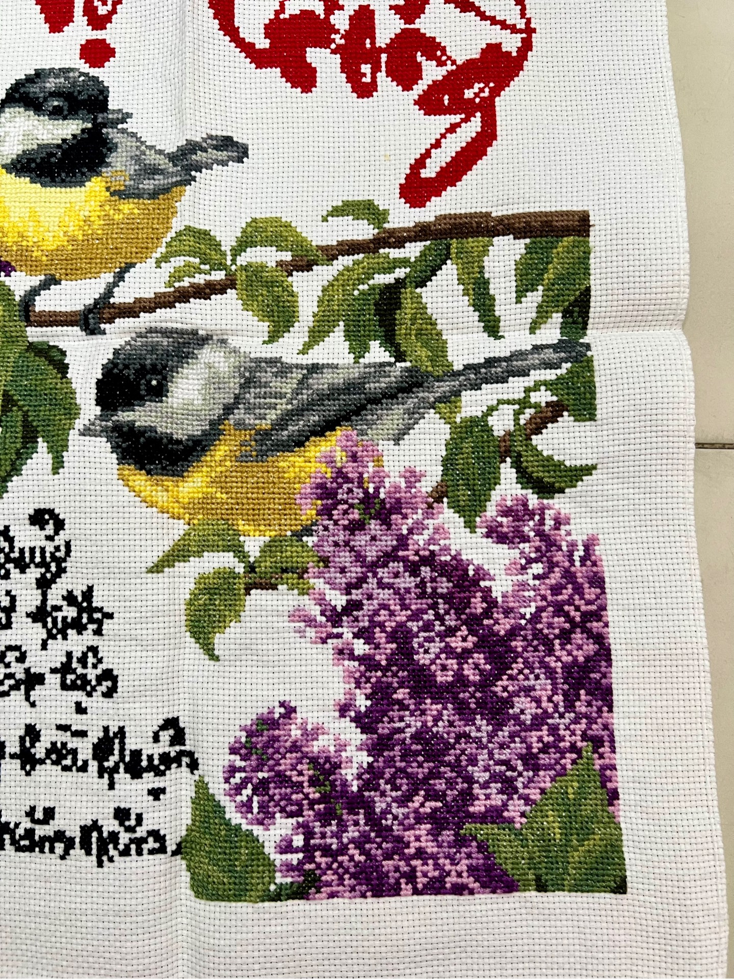 [Đã thêu] Tranh thành phẩm vợ chồng, kích thước 40x50 cm