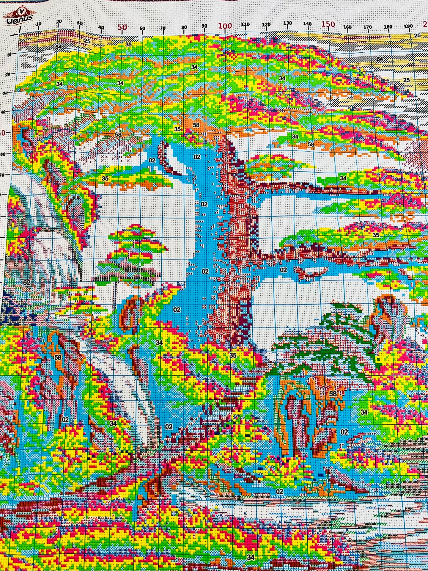 Tranh thêu Thuận buồm xuôi gió VS8032, kích thước 152x 66 cm
