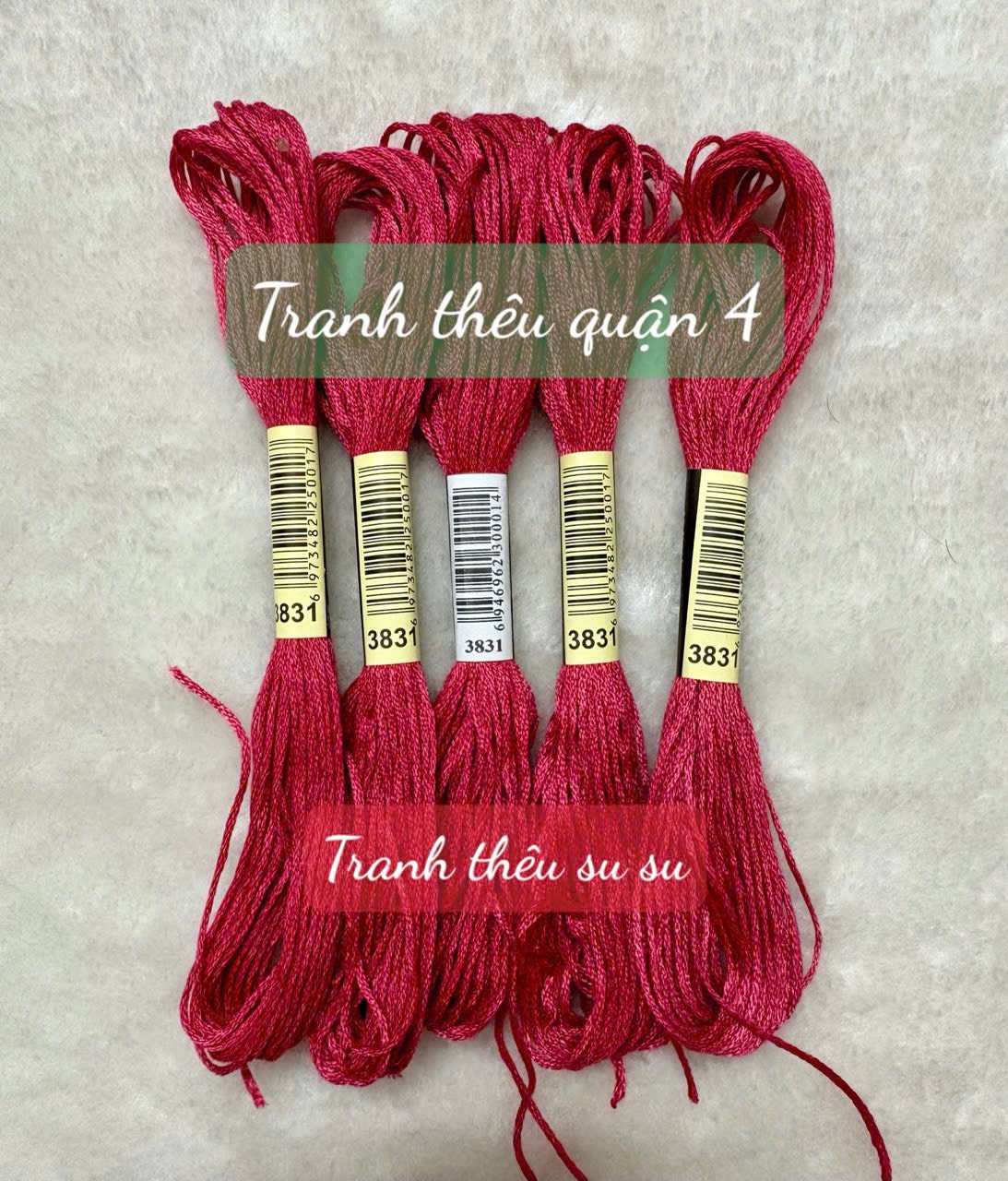 [HCM] 1 tép chỉ thêu cotton theo mã theo hệ DMC, mã từ 3801 đến 3840