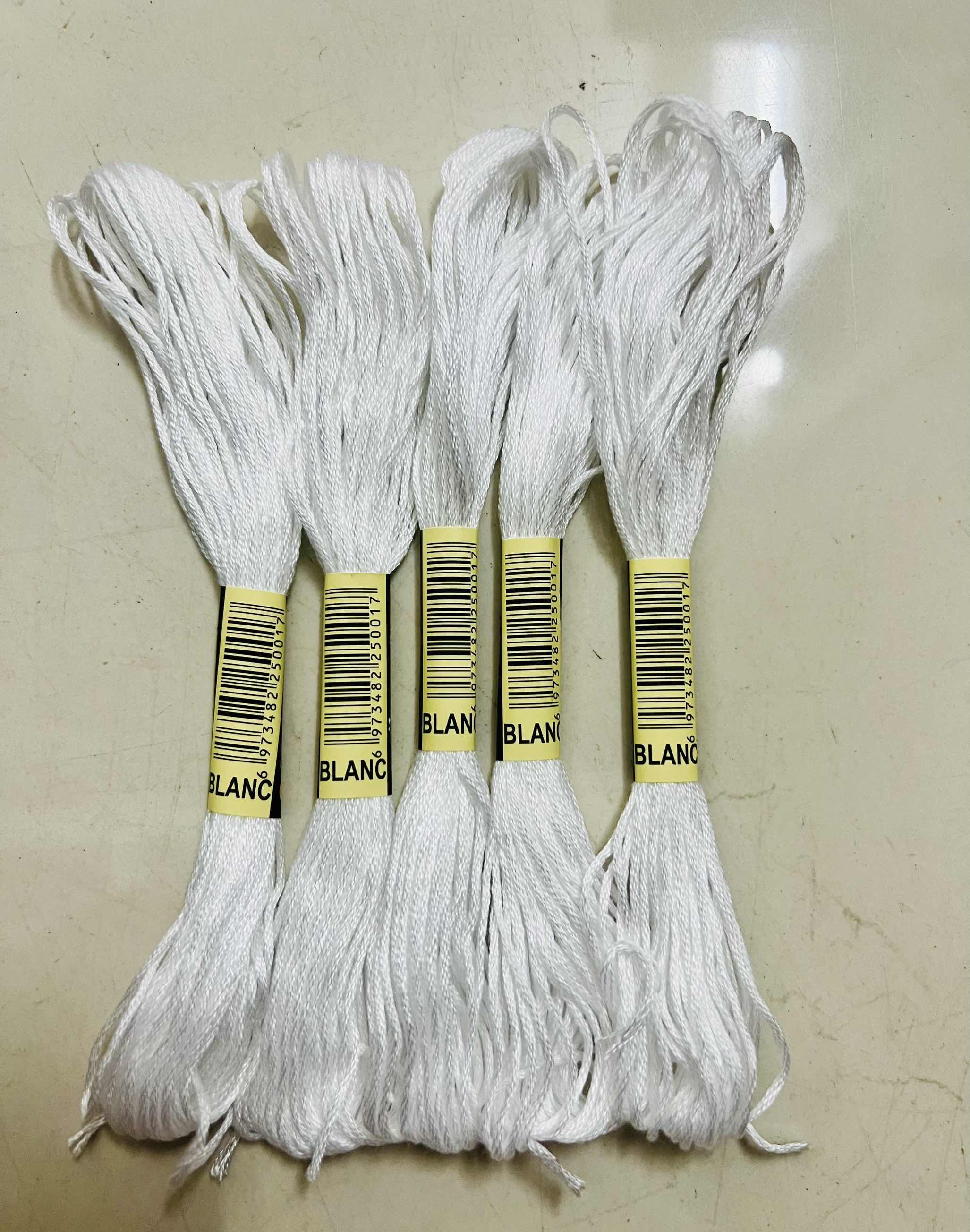 [HCM] 1 tép chỉ thêu cotton mã B5200, ECRU, BLANCE, mã chỉ từ 970 đến 996