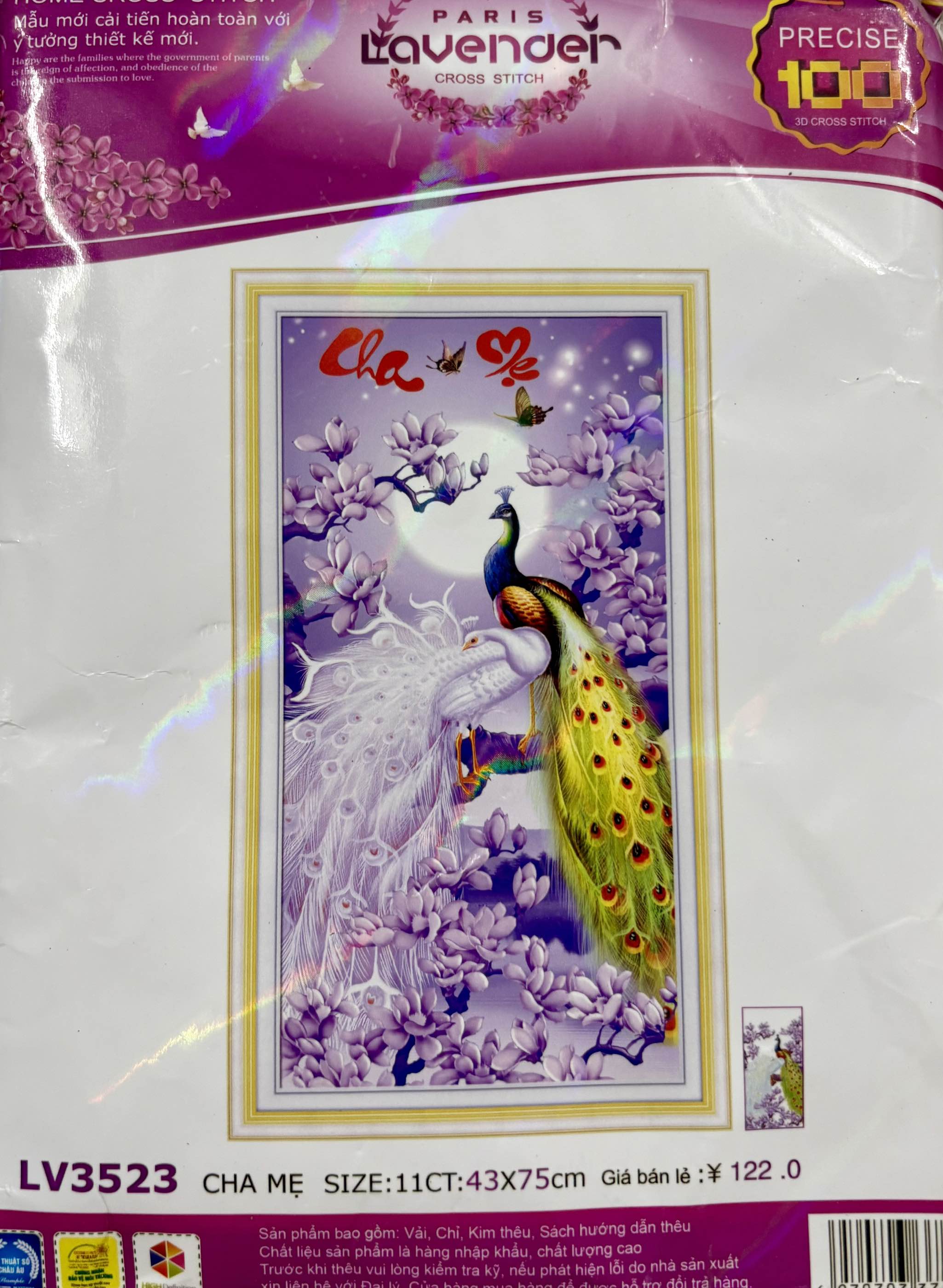 Tranh thêu Cha mẹ LV3160, LV3142, LV3061, LV (các mẫu này đều thêu 3D)