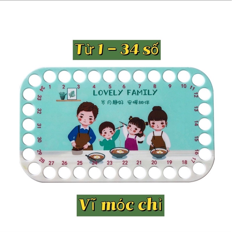 Bảng mica móc chỉ tranh thêu chữ thập