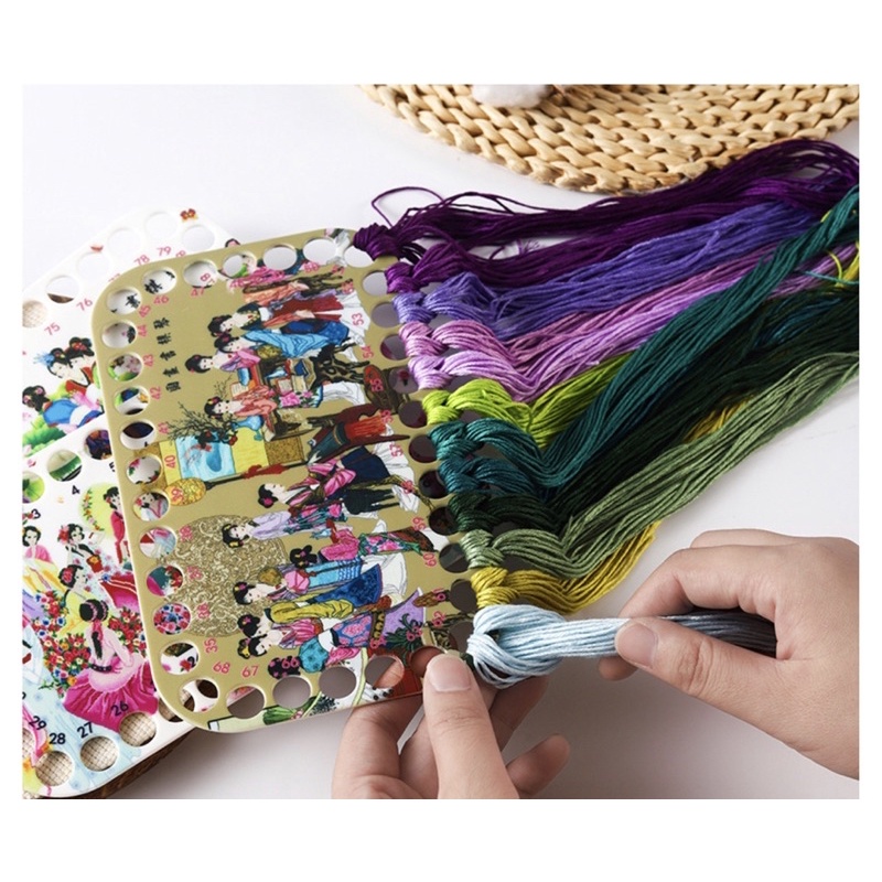 Bảng mica móc chỉ tranh thêu chữ thập