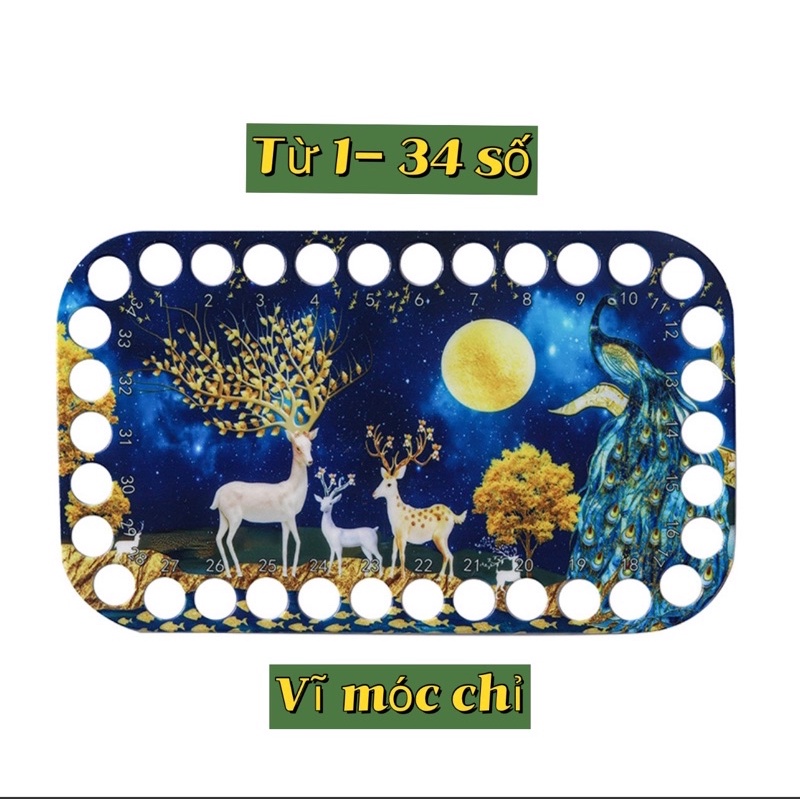 Bảng mica móc chỉ tranh thêu chữ thập