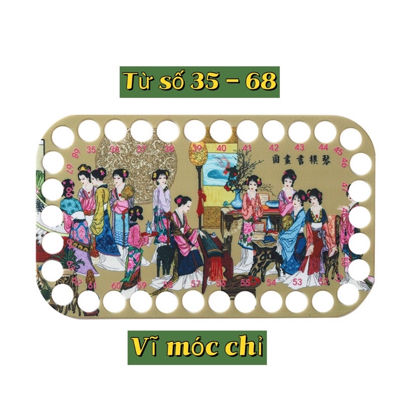 Bảng mica móc chỉ tranh thêu chữ thập