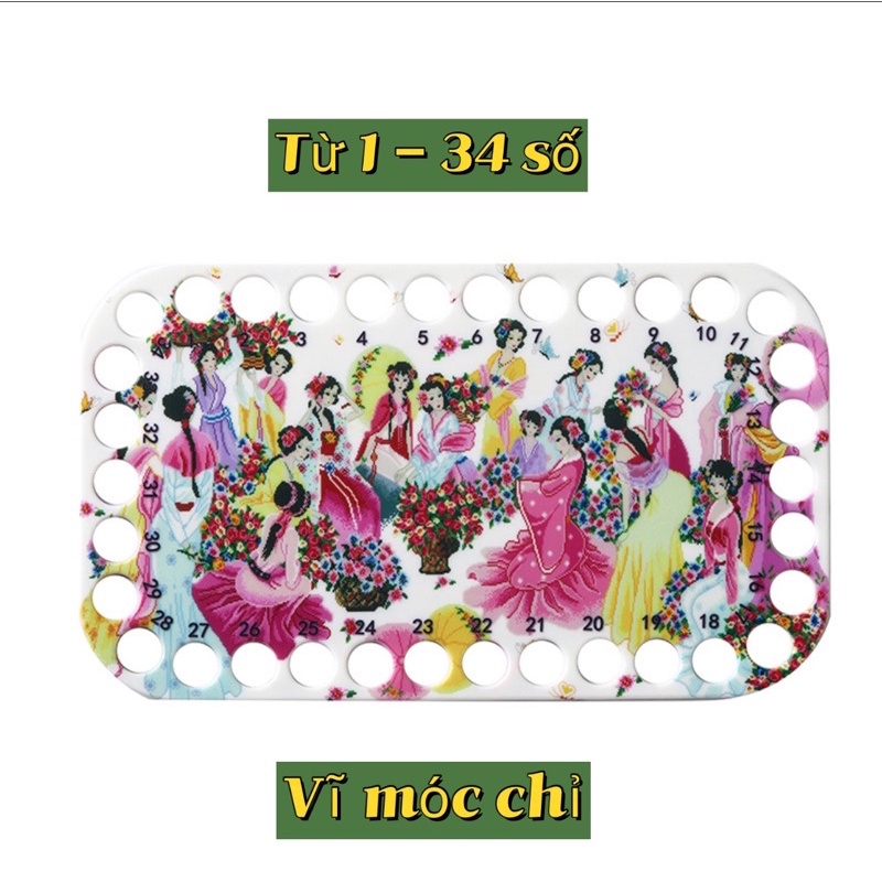 Bảng mica móc chỉ tranh thêu chữ thập