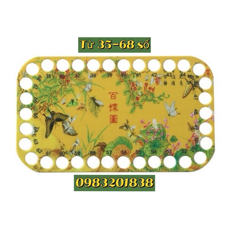 Bảng mica móc chỉ tranh thêu chữ thập